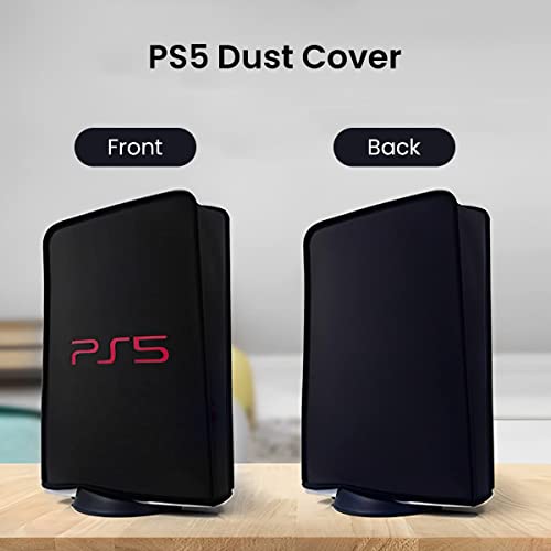 ZORBES® Dust Cover for Sony PS5 Console Protective Case Anti Scratch Waterproof for PlayStation 5 Game Sleeve Accessories Digital Edition Disc Edition Black 3 PCS ZORBES® Dust Cover for Sony PS5 Console Protective Case Anti Scratch Waterproof for PlayStation 5 Game Sleeve Accessories Digital Edition Disc Edition Black 3 PCS